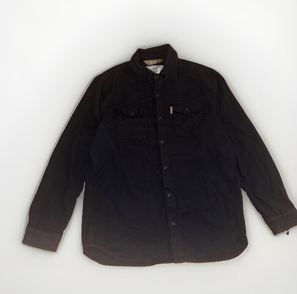 Biltwell Hi-Test Flannel Black Large Snap Double Pocket 22x30